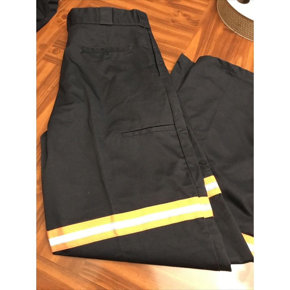 Endurefleet 34 X 32 Navy Blue Reflective Work Pants flat Front - Picture 2 of 4